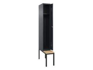 locker met bank,HxBxD 2120x300x815mm,1vak,vak B 300mm,cilinderslot - 1