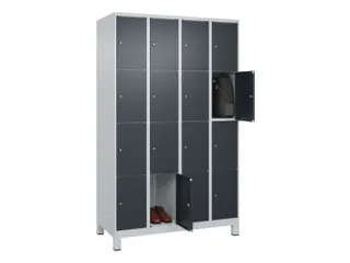 lockerkast,HxBxD 1950x1200x500mm,4x4vakken,vak B 300mm,cil.-slot - 1