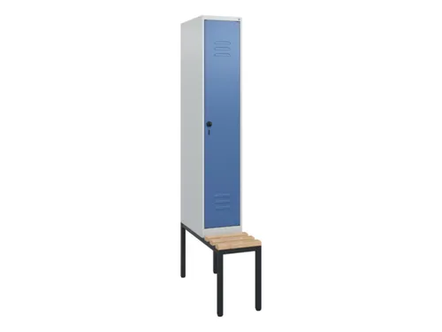 locker met bank,HxBxD 1950x300x815mm,1vak,vak B 300mm,draaigrendel