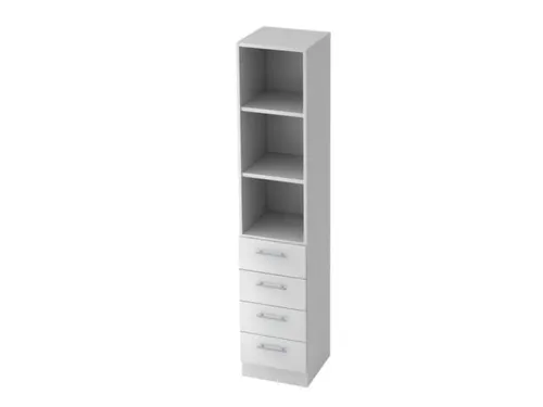 combikast,HxBxD 2004x406x420mm,3ordnerhoogte stelling,4lade(n)