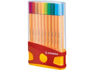 Fineliner STABILO point 88 ColorParade rollerset geel/rood F ass 20st - 5