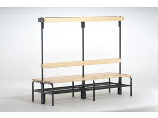 dubbele zitbank,HxLxD 1670x1500x725mm,houten lijst,RAL9006 - 1