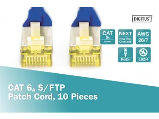CAT 6A S/FTP PATCH CORD 10P AWG 26/7 3m - 5