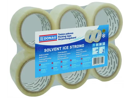 Donau Solvent verpakkingstape PP 48mmx60m 42 micron transparant