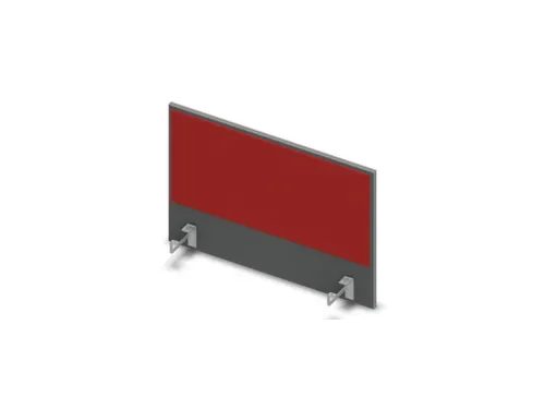 opzetpaneel bureau aanbouw zijkant MS-donkergrijs BN4011-rood 800mm