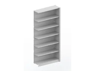 kantoorstelling aanbouwveld HxBxD 2200x1006x335mm 6 OH Stalen Ral7035 - 1