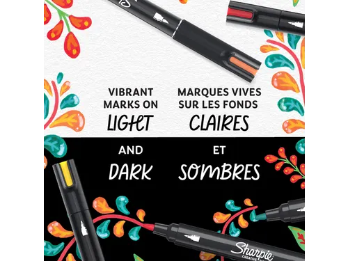 Creatieve marker Sharpie brushpunt assorti blister à 5 stuks