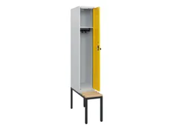 locker met bank,HxBxD 1950x300x815mm,1vak,vak B 300mm,draaigrendel