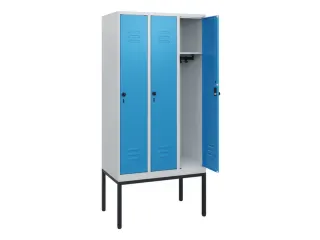 locker,HxBxD 1950x900x500mm,3vak,vak B 300mm,draaigrendel - 2