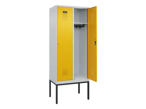 locker,HxBxD 2120x800x500mm,2vak,vak B 400mm,cil.-slot,voetonderstel