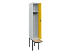 locker met bank,HxBxD 1950x300x815mm,1vak,vak B 300mm,cilinderslot