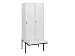 locker met bank,HxBxD 1950x800x815mm,2vak,vak B 400mm,draaigrendel