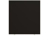scheidingswand textiel HxB 1740x1600mm wand stof zwart frame RVS wit