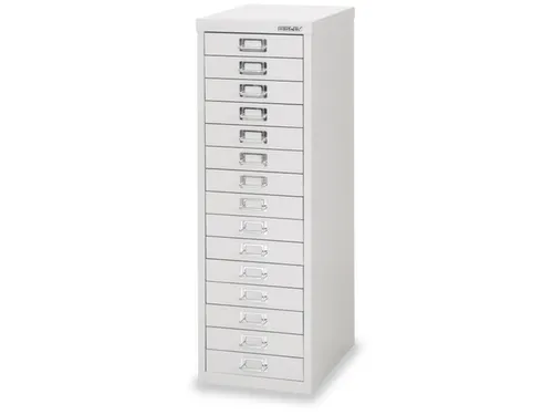 kantoor-ladekast HxBxD 857x278x380mm 15 laden romp lichtgrijs staal