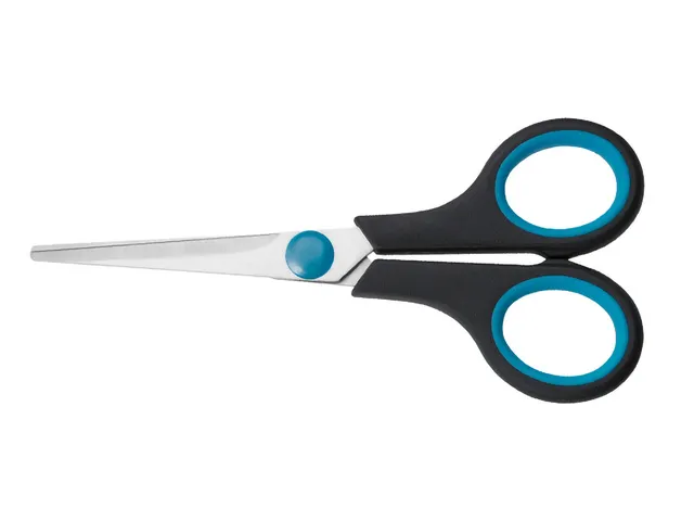 Easy grip jeu de 3 ciseaux 14/20/24,5cm noir/bleu acier inoxydable