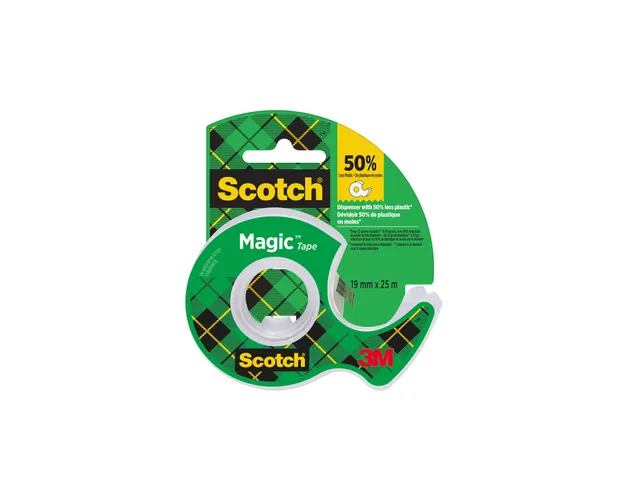 Ruban adhésif Scotch Magic 810 19mmx25m invisible + dérouleur