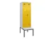 locker met bank,voor scheiding van kleding,HxBxD 2120x600x815mm,2vak