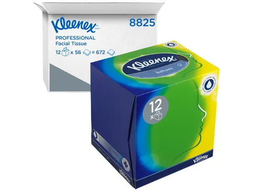 Facial tissues Kleenex kubus 3-laags 56stuks wit 8825