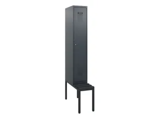 locker met bank,HxBxD 1950x300x815mm,1vak,vak B 300mm,cilinderslot - 2
