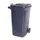 Vuilcontainer PE 240 liter HxBxD 1100x580x740mm met wielen grijs