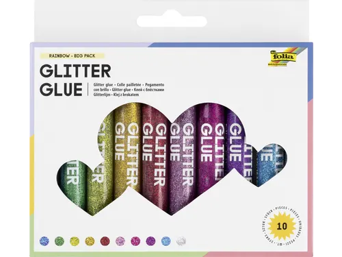 Glitterlijm Folia 9.5ml 10 kleuren