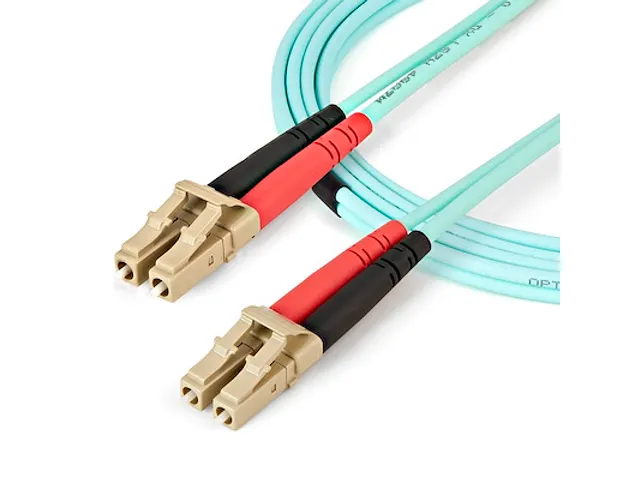 Aqua OM4 Duplex multimode glasvezel kabel 100 Gb 2 Meter