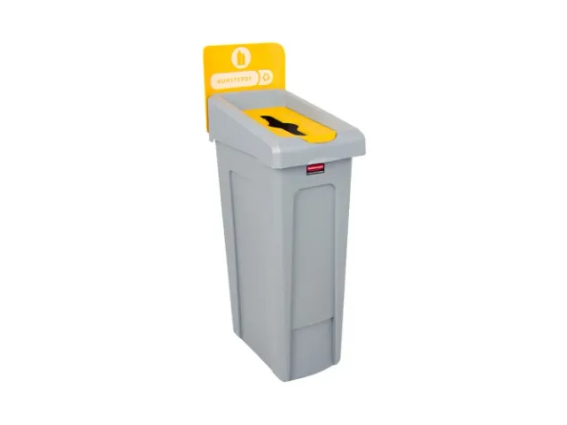 Slim Jim Recyclingstation 87 Liter Geel PMD Inwerpopening