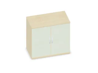 Draaideurkast Hxbxd 770x800x430mm 2 Oh Glasdeuren Behuizing Esdoorn - 2
