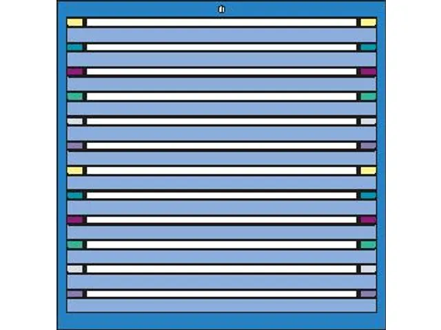 ladekast HxBxD 1000x1205x695mm 12laden RAL7035 front RAL7035