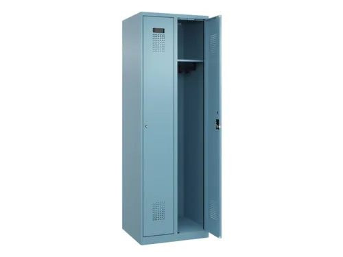 locker,HxBxD 1850x600x500mm,2vak,vak B 300mm,cil.-slot,staand op vloer