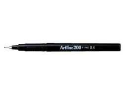 Fineliner Artline 200 rond fijn zwart