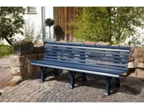 OUTLET Kunststofbank 800x2000x420mm Zit H 410mm 12 Latten 3 Pootstelle