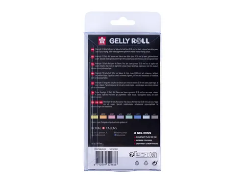 Gelschrijver Sakura Gelly Roll 1.0mm Moonlight 10 Pastel 8 stuks