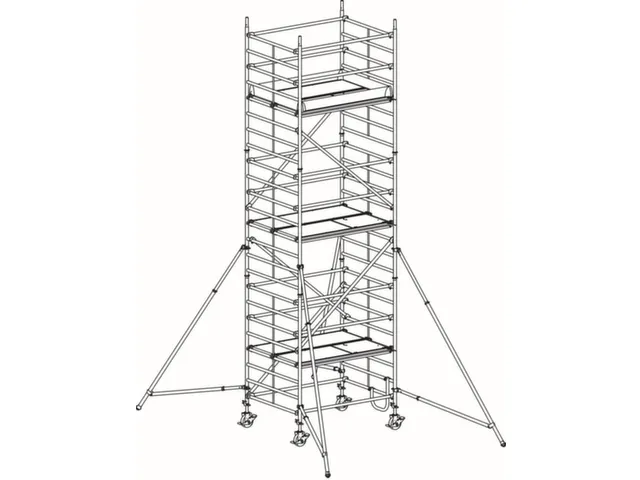 rolsteiger,reik H 7,4m,steiger H 6,64m,3platform(s),m. luik