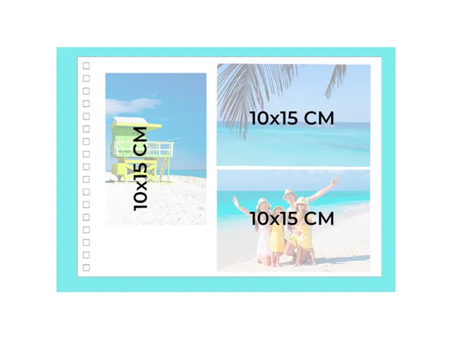 Fotoalb spir 50p Zw 32x22cm MILANO Geel