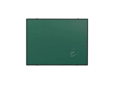 Krijtbord 100x100cm Groen Emaille Softline 8mm Zwart profiel