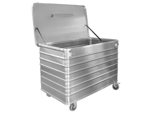 Bakwagens Aluminium Deksel En Cilinderslot 250kg 935x1280x730mm