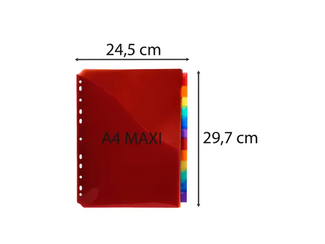 Tabbladen PP A4+ L-m ap + etiket 12 tabs