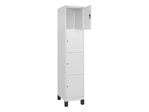 lockerkast,HxBxD 1950x400x500mm,1x4vakken,vak B 400mm,cil.-slot,voeten