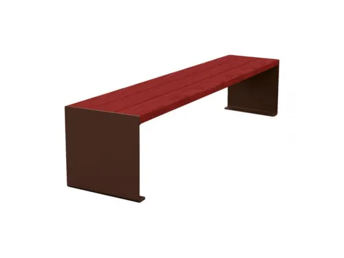 zitbank,B 1800mm,3latten,hout-zitting Mahonie,zitting H 450mm