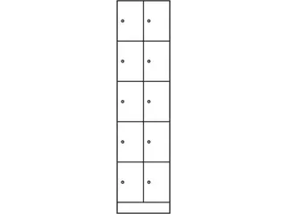 lockerkast,HxBxD 1950x460x480mm,2x5vakken,romp RAL7021,front RAL7021 - 4