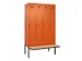 locker met bank,voor scheiding van kleding,HxBxD 2120x1200x815mm,4vak