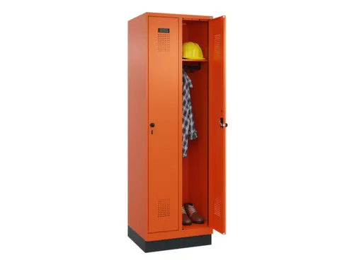 locker,HxBxD 1950x600x500mm,2vak,vak B 300mm,draaigrendel,sokkel