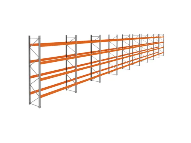 palletstelling,basis+8xaanbouw,HxBxD 4620x33400x1100mm,vakl. 3400kg