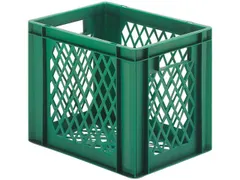 Euronorm-stapelbak 61l 320x600x400mm Wanden/bodem Opengewerkt Groen