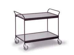 Tafelwagen Draagverm. 150kg Laadvl. Lxb 990x500mm 2 Etages Diepzwart