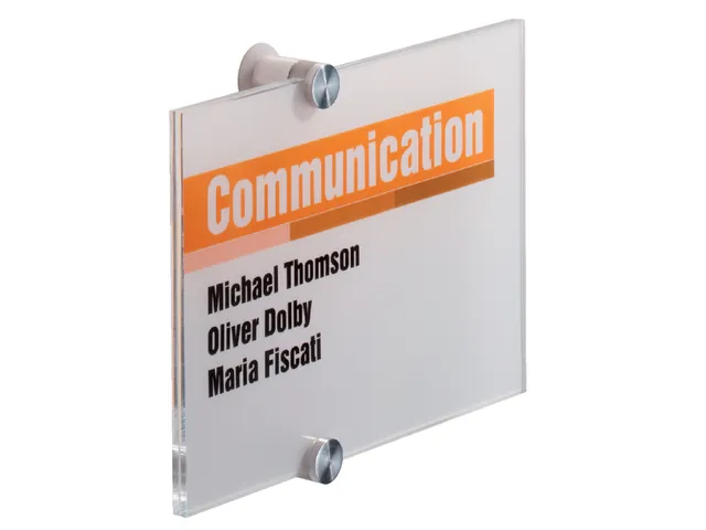 Plaque de porte Durable Crystal Sign 4823 210x148mm