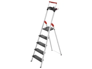 staande trap,5 XXL treden,treden/platform zwart,Stand H 1,06m - 2