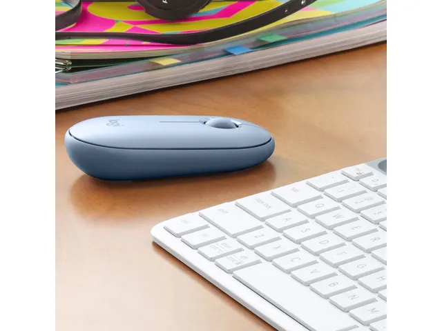 Logitech Pebble M350 Muis Blauw Grijs