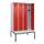 locker met bank,HxBxD 2120x1200x815mm,4vak,vak B 300mm,cilinderslot